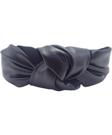 Topkids Accessories Leather-style Knot Alice Bands Adult Women Hair Accessories for Women Hair Bands for Women Thick Headband Womens Headbands Head Bands Adult Women Wide Headbands (Black) - Buy Online on GoSupps.com