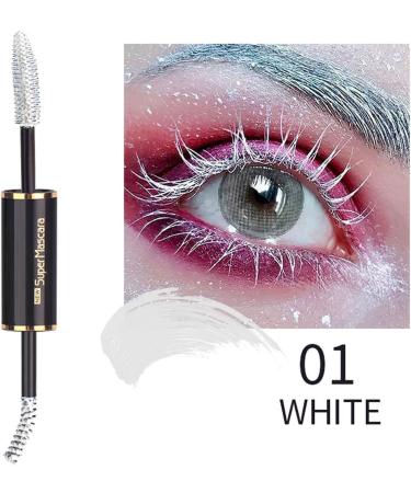 Mascara Multicolor Waterproof Mascara Long Lasting Sweatproof Volume Mascara Eye Makeup (White) - Buy Online on GoSupps.com