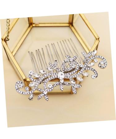MERRYHAPY 1pc Comb Hair Barrettes Wedding Shiny Headdress Headwear Decor Pinwheel Hair Clip Bride Hair Clip Rhinestone Hair Accessories Bridal Headdress Women Pearl Hair Pin Delicate Alloy - Buy Online on GoSupps.com
