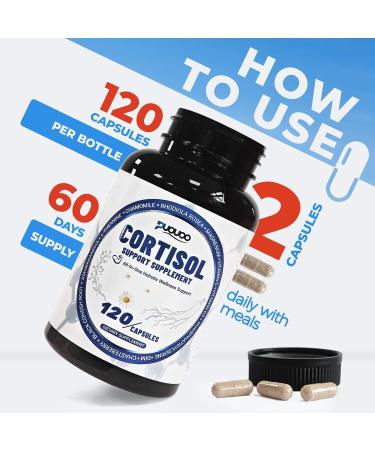 Puouoo 11-in-1 Cortisol Supplement for Women and Men Cortisol Reducer and Detox with Magnesium Ashwagandha & L-Theanine for Mood Focus Sleep Support 120 Capsules - Buy Online on GoSupps.com