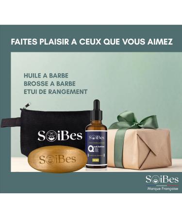SoiBes Men's Beard Care Kit - Beard Oil 50 ml Quad-Action Vitamin E + Beard Brush + Travel Kit - A Soft and Well-Cared Beard for Modern and Nomadic Men - Buy Online on GoSupps.com