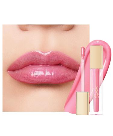 Oulac lip gloss shiny - liquid lipstick 3D gloss finish moisture lip gloss transparent glitter with rosendamascena flower extract lip care for dry lips 4.5ml rose quartz (C16) - Buy Online on GoSupps.com