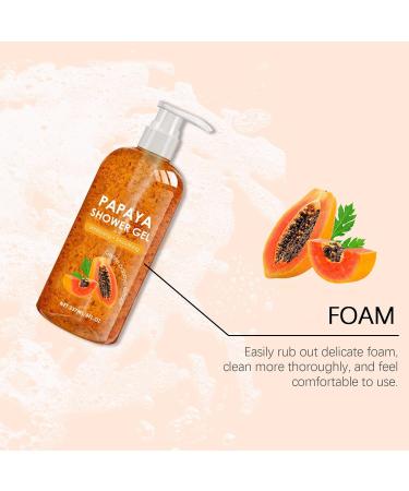  yxcully Papaya Shower Gel Deep Cleansing and Exfoliating Brightening and Smoothing Shower Gel Light Texture Nourishing and Moisturizing Gentle Brightener Fresh and Long Lasting Scent (2 Pieces) - Buy Online on GoSupps.com