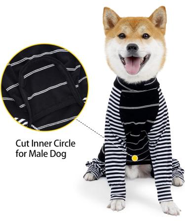 Buy Surgical Recovery Suit for Dogs - Breathable Postoperative Pajamas Anti-Lick Solution Size 3XL - Black (1 Pack) - Buy Online on GoSupps.com