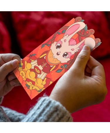 MAGICLULU 90 Pcs 2023 Red Envelope Red Envelope Chinese Rabbit Year Hong Bao 2023 Money Packets Chinese New Year Red Pocket Cash Envelope Red Wallet New Year Gift Lucky Cash Bag Paper Child As Shown 4x3pcs 16.4X8.9CMx3pcs - Buy Online on GoSupps.com