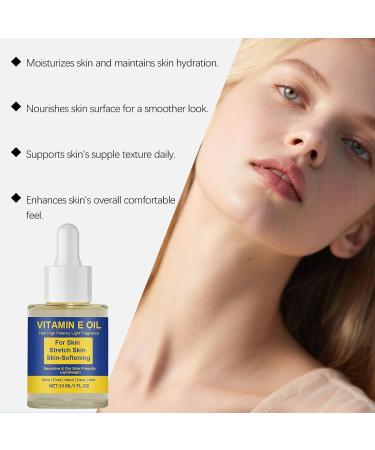 Huile de Vitamine E pour Peau Cheveux et Visage Huile Corporelle pour Peaux S ches Huile de Massage Vergetures Huile Hydratante L g re Multi-Usage 30 ml (2pcs) - Buy Online on GoSupps.com