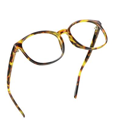 LifeArt Blue Light Blocking Glasses Anti Eyestrain Computer Reading Glasses TV Glasses for Women Men Days_brown tortoise 1 x