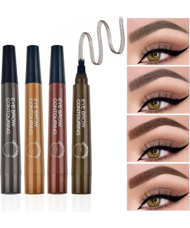 Nexavale Eyebrow Natural Precise 4 Point Eyebrow Pencil Lumierez Micro Fork Tip Precise Brow Pen Waterproof Microblading Pencil For Eyebrows (Red brown) - Buy Online on GoSupps.com
