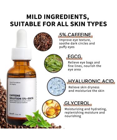 Buy Caffeine Eye Serum with EGCG - Reduce Dark Circles & Puffiness Anti-Aging Moisturizing 30ML - Global Shipping Available - Buy Online on GoSupps.com