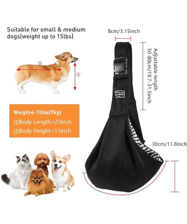 Buy Adjustable Black Dog Carrier Bag for Puppies & Small Dogs (up to 6.8kg) - Perfect for Outdoor Walks & Activities - Buy Online on GoSupps.com