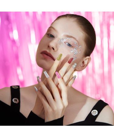 Poly Gel Nail Kit with UV Lamp - 12 Glitters & 68ml Clear Poly Nail Gel - Ultimate DIY Starter Kit for Beginners - Buy Online on GoSupps.com