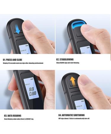 Cryfokt Portable Breathalyzer | 0-0.19% BAC | Rechargeable & Smart | Digital Display & LED Indicator | Ideal for Personal & Professional Use - Buy Online on GoSupps.com