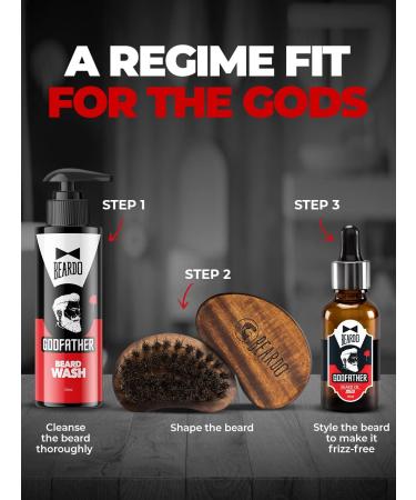 Beardo Godfather Lite Beard And Moustache Oil - 30 ml With Natural Ingredients - Almond Oil Aloe Vera Extract Castor Oil Olive Oil Beard Oil - Buy Online on GoSupps.com