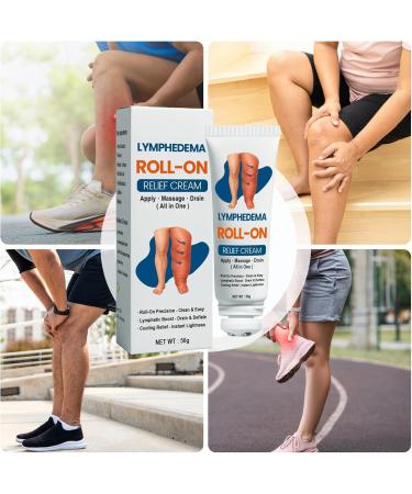 Leg Cream | Moisturizing Lotion with Massaging Roll-On Applicator 50g | Moisturizing Leg Care - For Skin Types Travel Home Family Women Friends - Buy Online on GoSupps.com