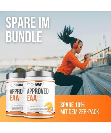 Wfn Approved EAA - Vegan Instant Amino Acid Powder - 9 Essential Aminos + L-Histidine - 500g Can - 35 Portions - Made in Germany - External Lab Tested - Buy Online on GoSupps.com