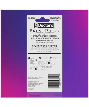 Buy Doctor s BrushPicks 2-in-1 Interdental Brushes & Dental Picks - 120 Count Plaque Remover for Teeth - Fast International Shipping - Buy Online on GoSupps.com