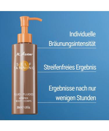 M. Asam Sun Self Tanning Fluid 200ml - Natural Long-Lasting Self-Tanner for Body | Moisturizing Formula with Immediate & Long-Term Effects - International Shipping Available - Buy Online on GoSupps.com