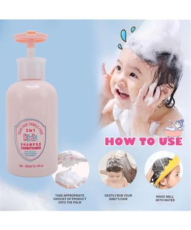 Pongnas Shampoing et Apr s-shampooing 2 en 1 pour Enfants 300 Ml Nettoyant Doux et Hydratant avec des Ingr dients Nourrissants pour les Types de Cheveux - Buy Online on GoSupps.com