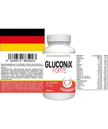  Niko-Ex Gluconix Forte Pack of 2 packs of 120 capsules (2 x 60 capsules) - Buy Online on GoSupps.com