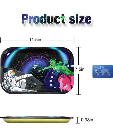 Alien Medium Rolling Tray Combo Kit - Durable Premium Metal Tray with Original Art Design - Buy Online on GoSupps.com
