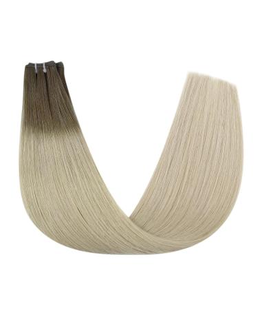 Youngsee Virgin Weft Extensions - Real Hair Balayage Ombre Brown to Blonde | 40cm Genius Weft for Weaving | 25g #9A/10/800 - Buy Online on GoSupps.com