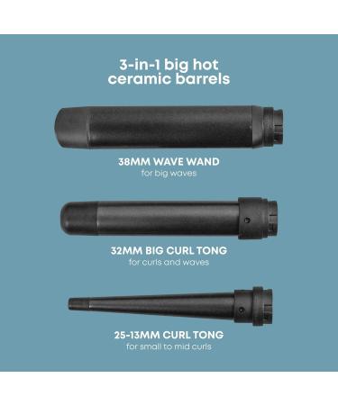 REVAMP Multiform 3-in-1 Curls & Waves Styler Set with 3 Ceramic Nozzles Curling Tool for Waves and Curls Super Smooth Oils  - Buy Online on GoSupps.com