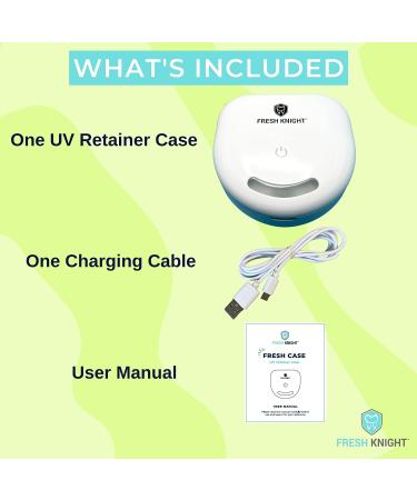 Fresh Knight White-UV Retainer Case | UVC Disinfects, Cleans & Removes Odors - Compatible with Invisalign & Mouth Guard - Retainer Case for Ultimate Freshness - Buy Online on GoSupps.com