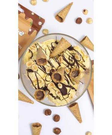 BITECONE - Ice Cream Cone | Mini Filled Cones | Pack of 5 Bags | 100% French Brand | Made in Brittany | Snacks with Sustainable Cocoa | Palm Oil Free | 500g (Chocolate Hazelnut) - Buy Online on GoSupps.com