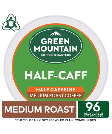 Green Mountain Coffee Half Caff K-Cup Pods - Medium Roast, 96 Count - Buy Online on GoSupps.com