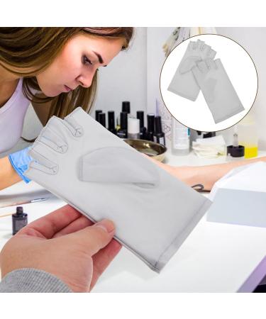 1 Pair Nail Gloves Uv Gloves for Nails Fingerless Gloves Anti Uv Gloves Nail Lamp Nail Art Gloves Half Finger Gloves Uv Manicures Gloves Nail Gel Elastic Spandex Miss Nail Supplies Lightgrey - Buy Online on GoSupps.com