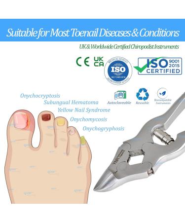 YNR Toenail Clippers by YNR Instruments England - Podiatry Tool German Forged - 6 inch Cantilever Nail Nippers to Cut Thick Toe Nails - Hospital Grade - 15cm - Barrel Spring  - Buy Online on GoSupps.com
