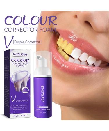 Purple Foam Color Corrector 60ml | Teeth Whitening & Stain Removal | Boost Your Smile with Purple Tooth Color Corrector - International Shipping Available - Buy Online on GoSupps.com