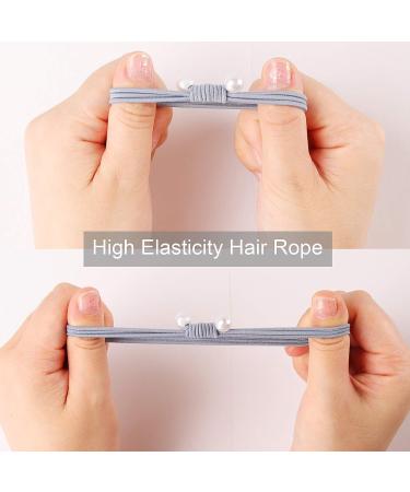 Seatecks Elastic Hair Tie Set - 21 Pearl Hair Bands & Ponytail Holders | International Shipping Available - Buy Online on GoSupps.com