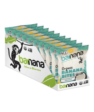 Barnana Organic Chewy Banana Bites - Coconut Flavor (12 Bags, 1.4 oz each) | Non-GMO, Upcycled Snack - Buy Online on GoSupps.com