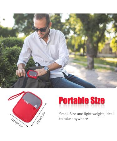 Tikplus Travel Pharmacy Bag - Portable Waterproof Mini First Aid Bag for Home & Camping - Emergency Medication Pocket (Red) - Buy Online on GoSupps.com