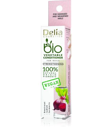 Delia Cosmetics - Bio Nail Oil - Vegan Nail Conditioner - Damaged and Weakened nails - Natural Replenishment - Strengthening Nourishing Moisturizing - 11 ml Betroot