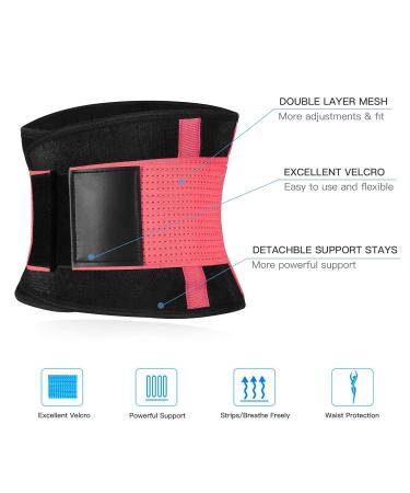SYXUPAP Back Brace for Lower Back Pain Relief - Breathable Lumbar Support Belt for Sciatica & Herniated Disc - Dual Adjustable Straps - Pink XXL - Buy Online on GoSupps.com