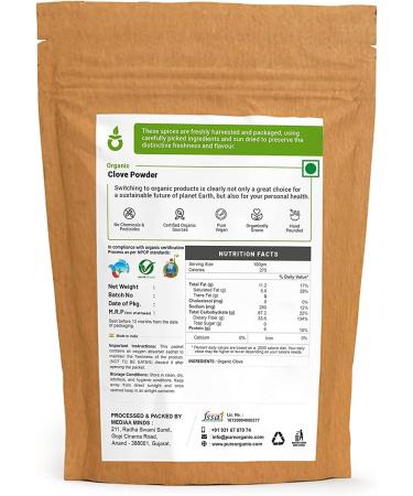 JARA Organio Organic Clove Powder Laung Ground Dried Clove 100 Gm - Buy Online on GoSupps.com