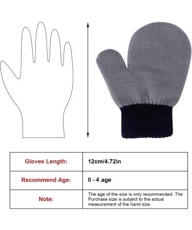 Warm Knitted Toddler Mittens - 6 Pairs Magic Stretch Color Contrast Gloves for Baby Boys Girls 1-4 Years Old - Buy Online on GoSupps.com