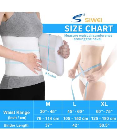SIWEI 2 Pack Abdominal Binder Post Surgery Stomach Compression for Men and Women - (30-45) 3 PANEL - 9 (2 Pack) 30-45 WHITE - Buy Online on GoSupps.com