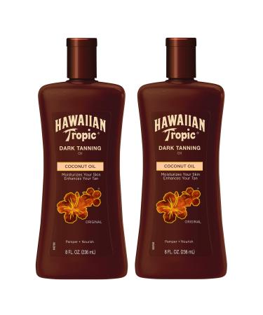 Hawaiian Tropic Dark Tanning Sun Care Moisturizing Oil 8 Ounces, 2 Count (Pack of 1) - Buy Online on GoSupps.com