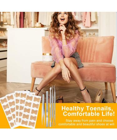 Professional Ingrown Toenail Removal Kit - 92 PCS Treatment Tool for Toe Nail Correction, Pain Relief, and Protection - Buy Online on GoSupps.com