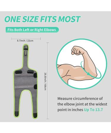 Adjustable Elbow Brace with Dual-Spring Stabilizer | Metal Splints for Tennis/Golfers Elbow Pain Relief | Arthritis & Tendonitis Support - Buy Online on GoSupps.com