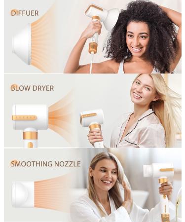 PRITECH 7-in-1 Hair Dryer Brush Set | High-Speed Volumizer & Styling Tools with Diffuser | International Shipping Available - Buy Online on GoSupps.com