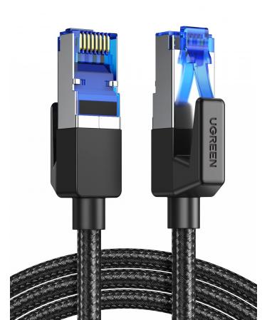 UGREEN Cat 8 Ethernet Cable 15FT High Speed Braided 40Gbps 2000Mhz Network Cord Cat8 RJ45 Shielded Indoor Heavy Duty LAN Cables Compatible for Gaming PC PS5 PS4 PS3 Xbox Modem Router 15FT