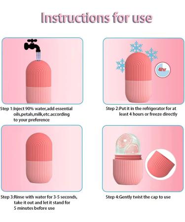 Shop Ice Face Roller | Reusable Silicone Cube for Facial Massage | Skin Care Tool - Striped Pink - Buy Online on GoSupps.com