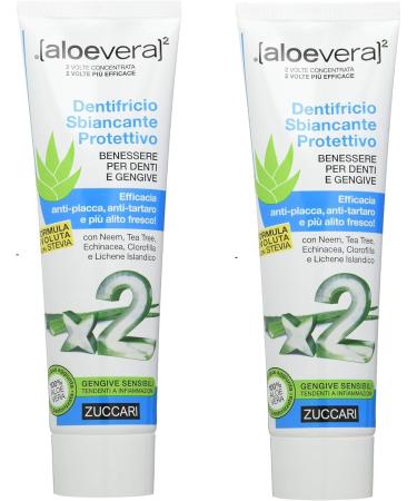  ZUCCARI ZUCCARI - ALOE VERA LINE X2 - ALOE PROTECTIVE WHITENING TOOTHPASTE 2 X 100 ML - Buy Online on GoSupps.com