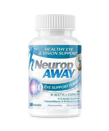 NeuropAWAY Eye Support Supplement 60CT with Lutein N-Acetyl L-Carnosine S-Acetyl Glutathione N-Acetyl Cystiene Pterostilbene Lycopene Zeaxanthin to Support Healthy Vision Helps Blurry and Dry Eyes Eye Support 60CT