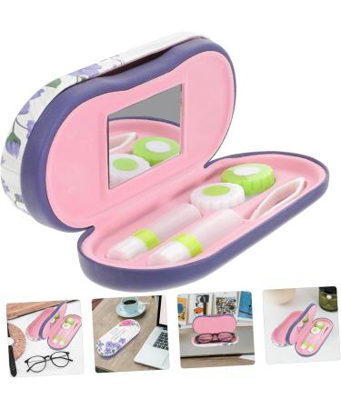 Buy Healvian Double-Lod-Like Glasses Case - 4 Sets Glass Bottle Organizer Sunglasses & Tweezers Violet Leather PU Travel Solution - International Shipping Available - Buy Online on GoSupps.com