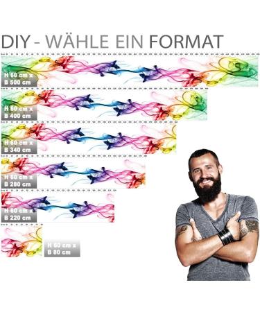 Colorful Smoke Self-Adhesive Kitchen Wall Sticker - 60x220cm Transparent Glass Look Durable Hard PET Material - Buy Online on GoSupps.com